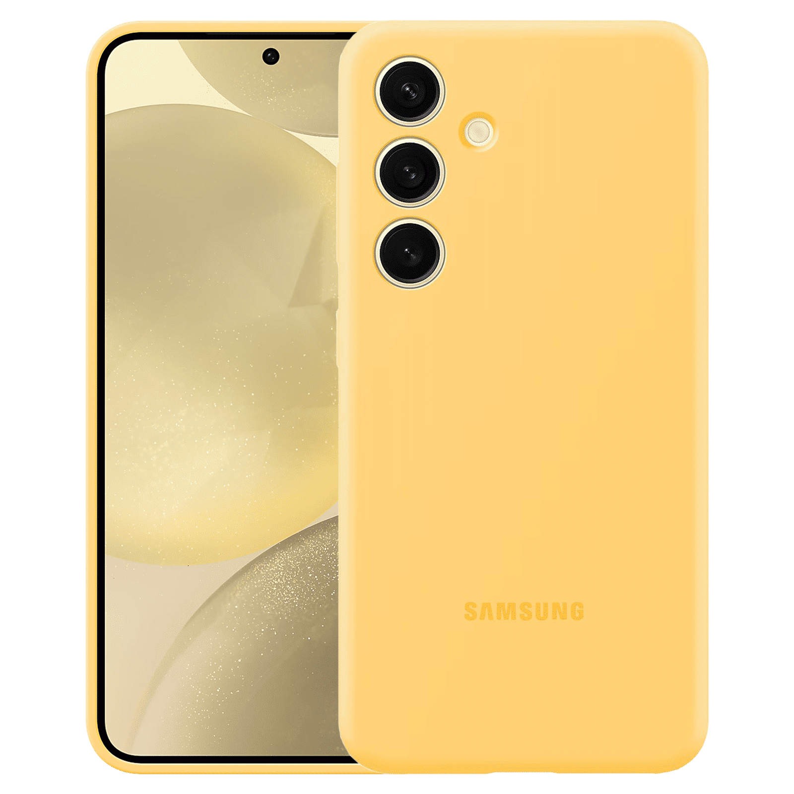 SAMSUNG Silicone Back Cover for Galaxy S24 (Combining Style and Durability, Yellow) SAMSUNG Silicone Back Cover for Galaxy S24 (Combining Style and Durability, Yellow)_1
