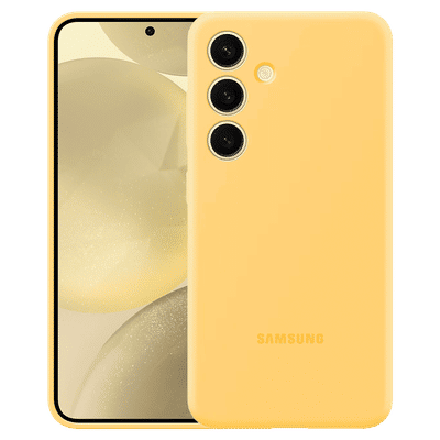 SAMSUNG Silicone Back Cover for Galaxy S24 (Combining Style and Durability, Yellow)
