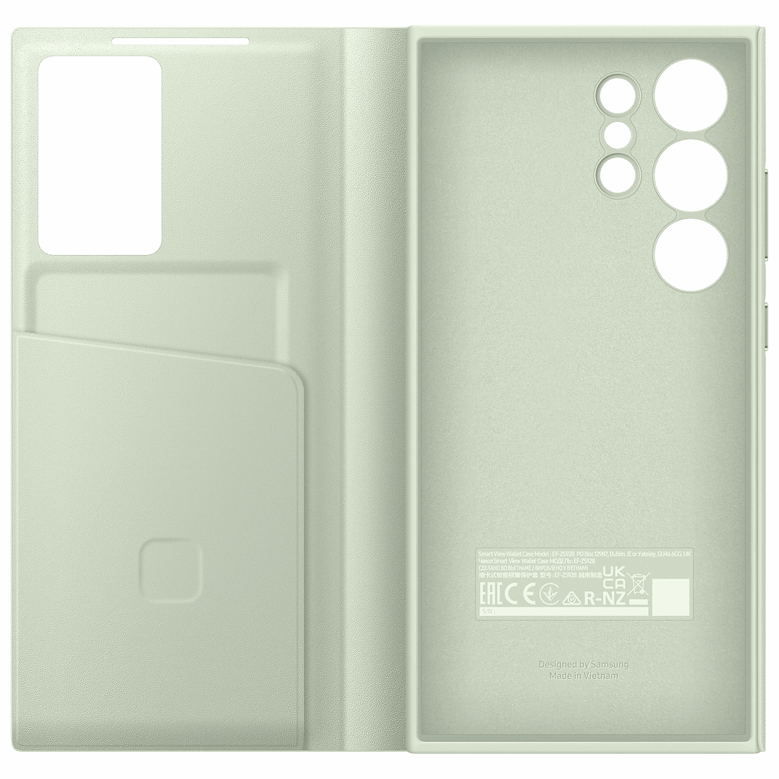 SAMSUNG Polyurethane Flip Cover for SAMSUNG Galaxy S24 Ultra (Handy Hidden Pocket, Light Green) SAMSUNG Polyurethane Flip Cover for SAMSUNG Galaxy S24 Ultra (Handy Hidden Pocket, Light Green)_4