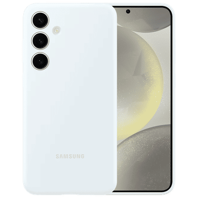 SAMSUNG Silicone Back Cover for SAMSUNG Galaxy S24 (Combining Style & Durability, White)