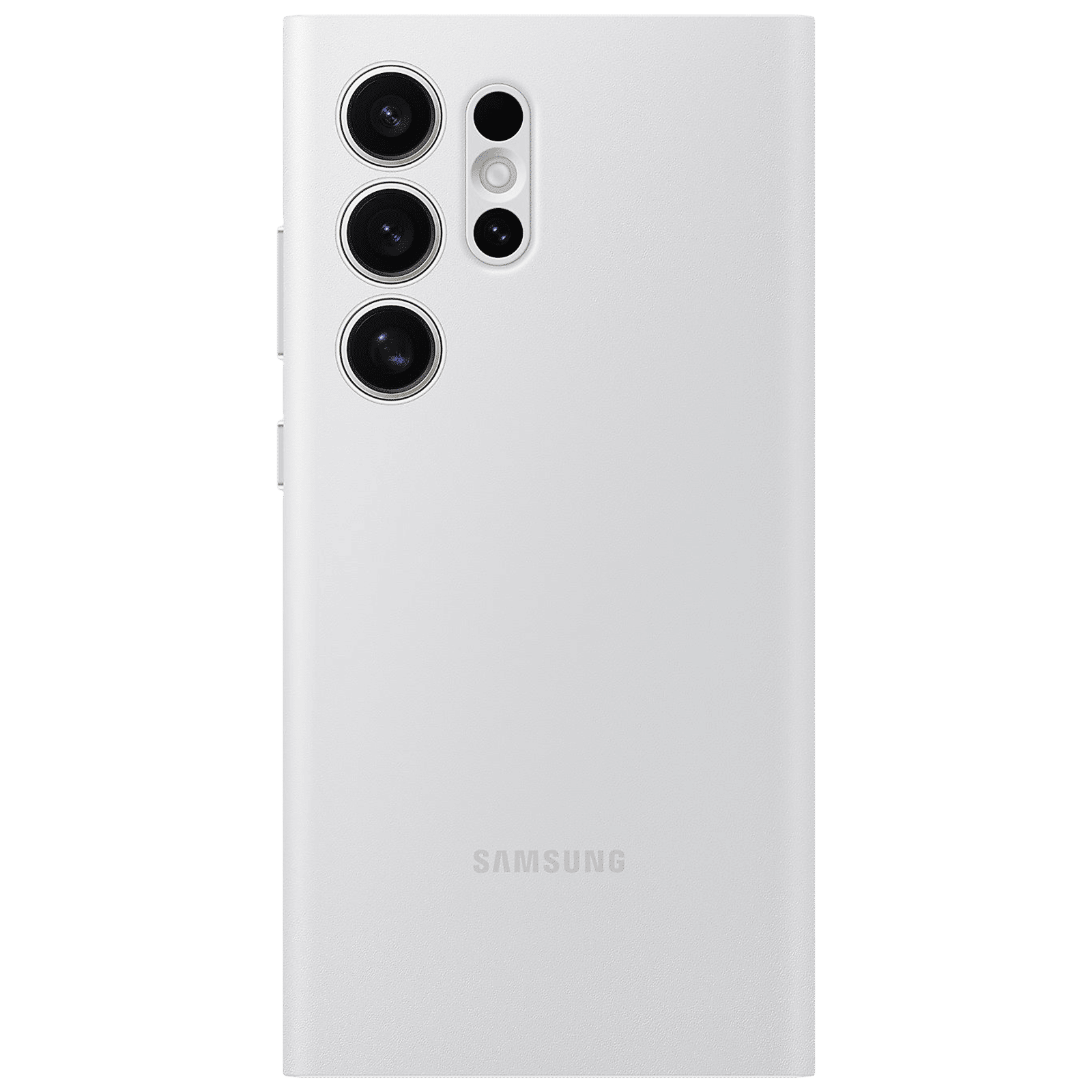 SAMSUNG Polyurethane Flip Cover for SAMSUNG Galaxy S24 Ultra (Handy Hidden Pocket, White)_3