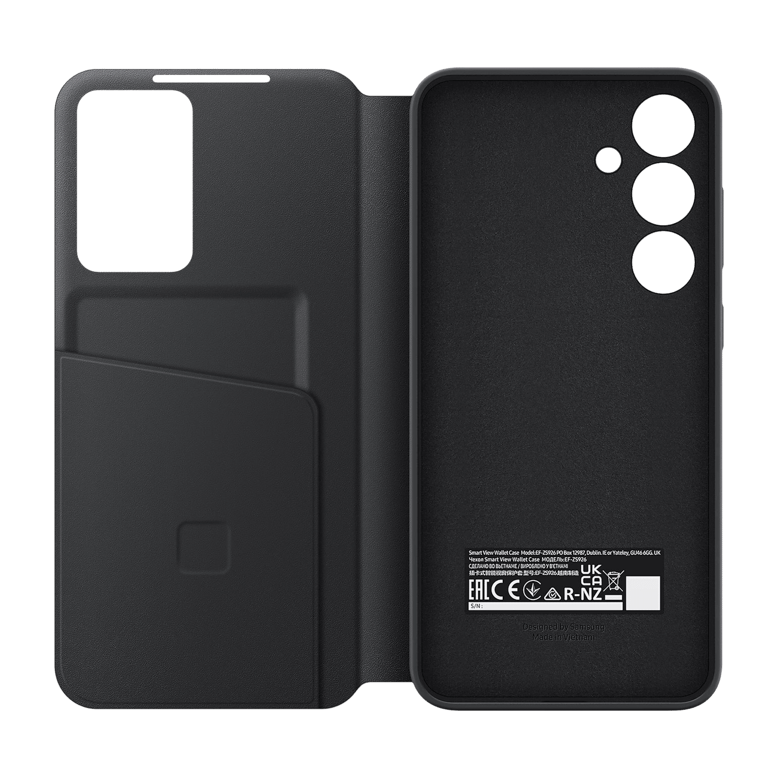 SAMSUNG Flip Cover for SAMSUNG Galaxy S24 (Handy Hidden Pocket, Black)_4