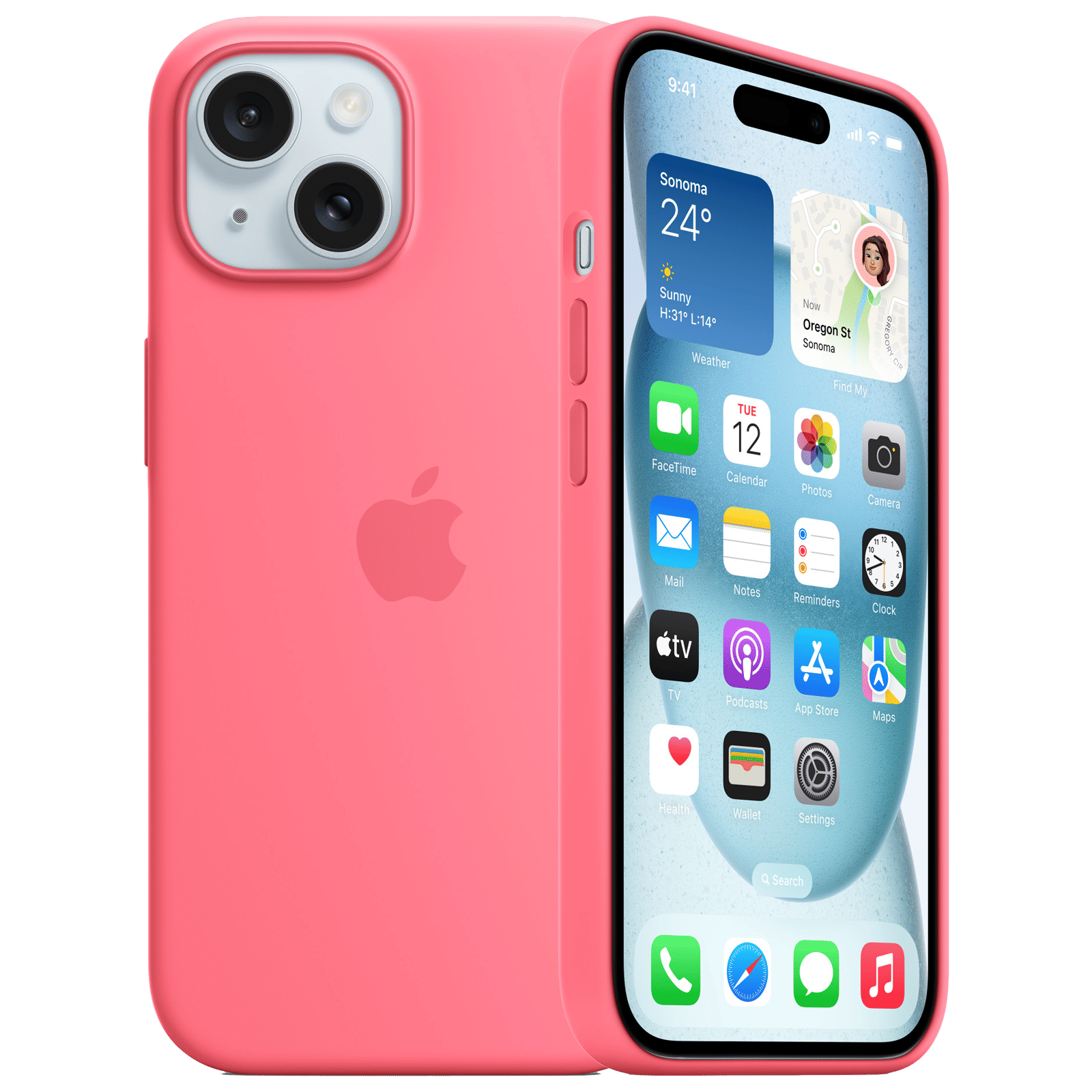 Apple Soft Silicone Back Cover for Apple iPhone 15 (Supports Wireless Charging, Pink) Apple Soft Silicone Back Cover for Apple iPhone 15 (Supports Wireless Charging, Pink)_1