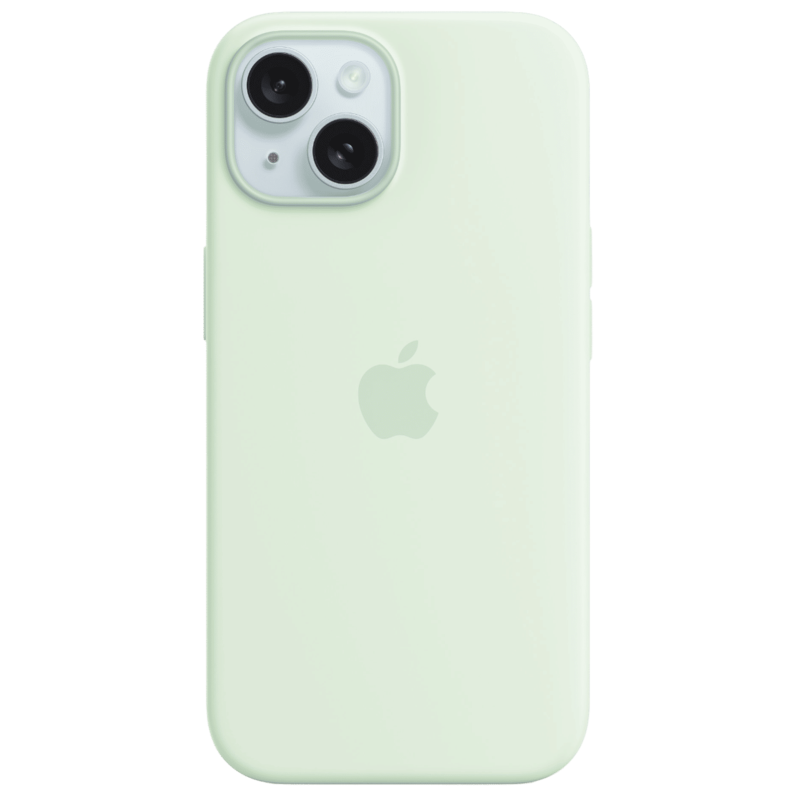 Apple Soft Silicone Back Cover for Apple iPhone 15 (Supports Wireless Charging, Soft Mint)_2