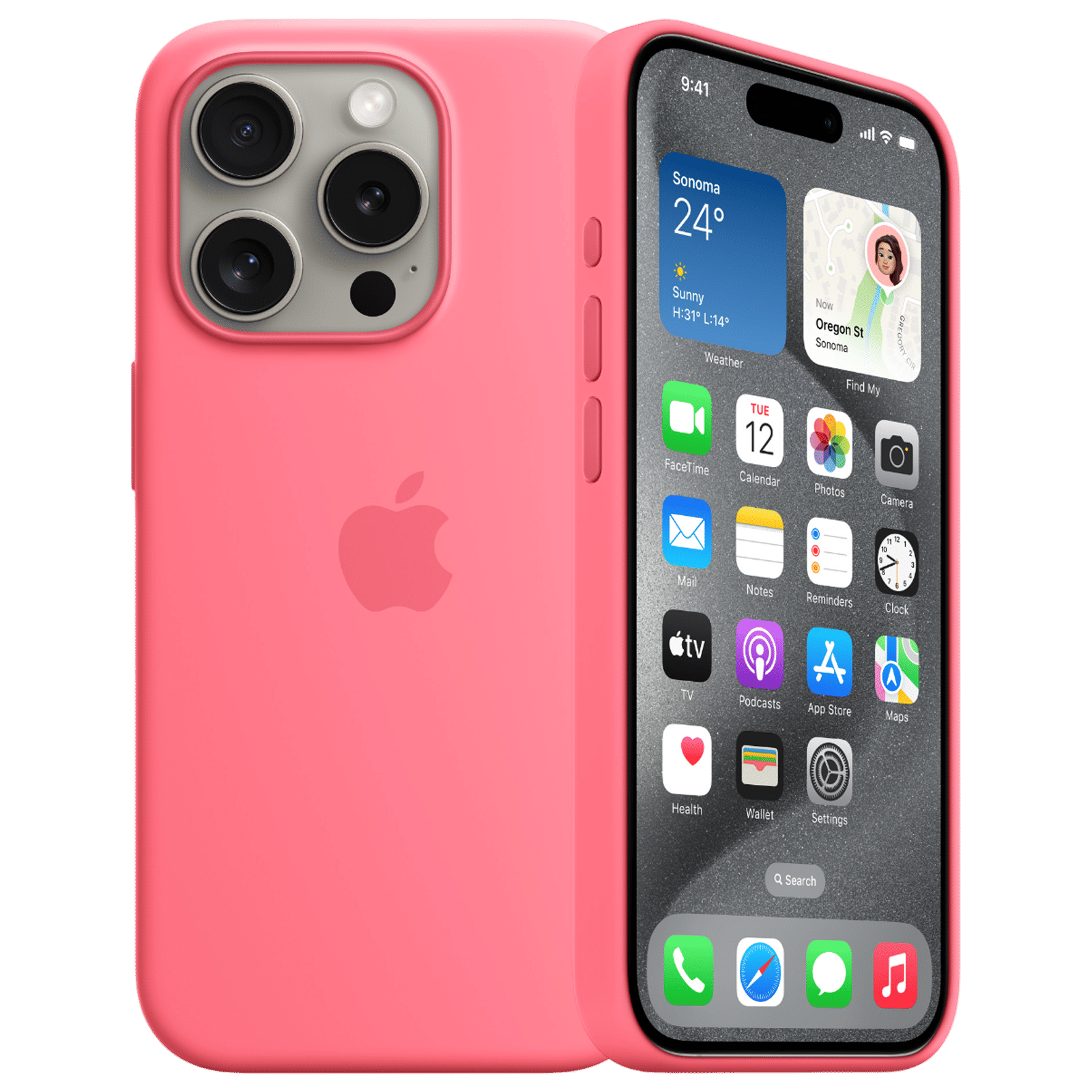 Apple Soft Silicone Back Cover for Apple iPhone 15 Pro (Supports Wireless Charging, Pink) Apple Soft Silicone Back Cover for Apple iPhone 15 Pro (Supports Wireless Charging, Pink)_1