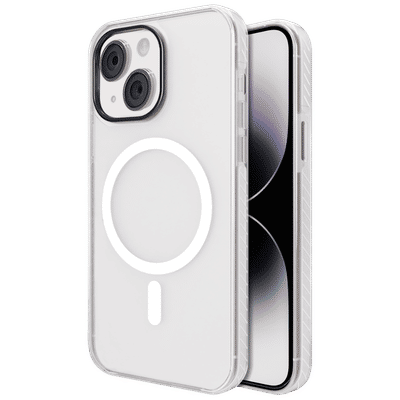 Croma Hard Thermoplastic Polyurethane Back Cover for Apple iPhone 15 Plus (MagSafe Compatible, Transparent)