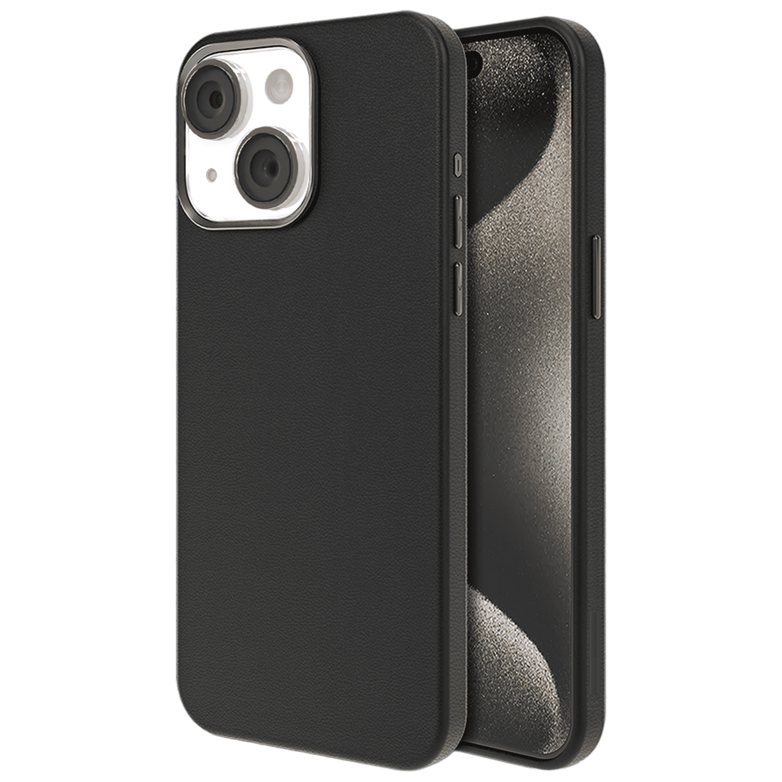 Croma Hard Leather Back Cover for Apple iPhone 15 Plus (MagSafe Compatible, Black) Croma Hard Leather Back Cover for Apple iPhone 15 Plus (MagSafe Compatible, Black)_1