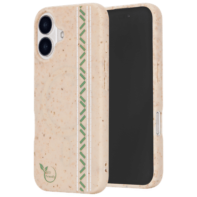 Croma Eco Back Cover for Apple iPhone 16 (Magsafe Compatible, Beige)