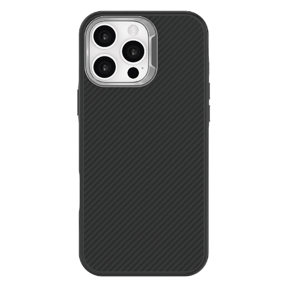 Muvtech CABO Snap Carbon Fiber Back Cover for Apple iPhone 16 Pro Max (Wireless Charging Compatible, Black)_3