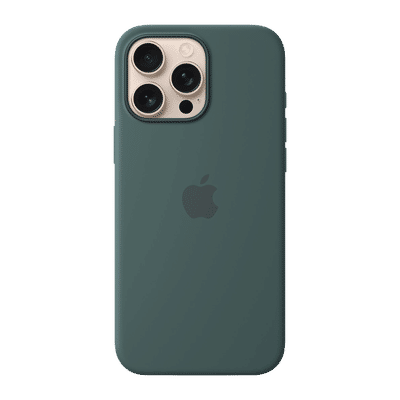 Apple Soft Silicone Back Cover for Apple iPhone 16 Pro Max (MagSafe Charging Support, Lake Green)