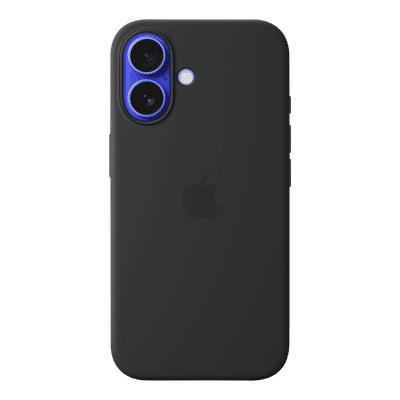 Apple Soft Silicone Back Cover for Apple iPhone 16 (MagSafe Charging Support, Black)
