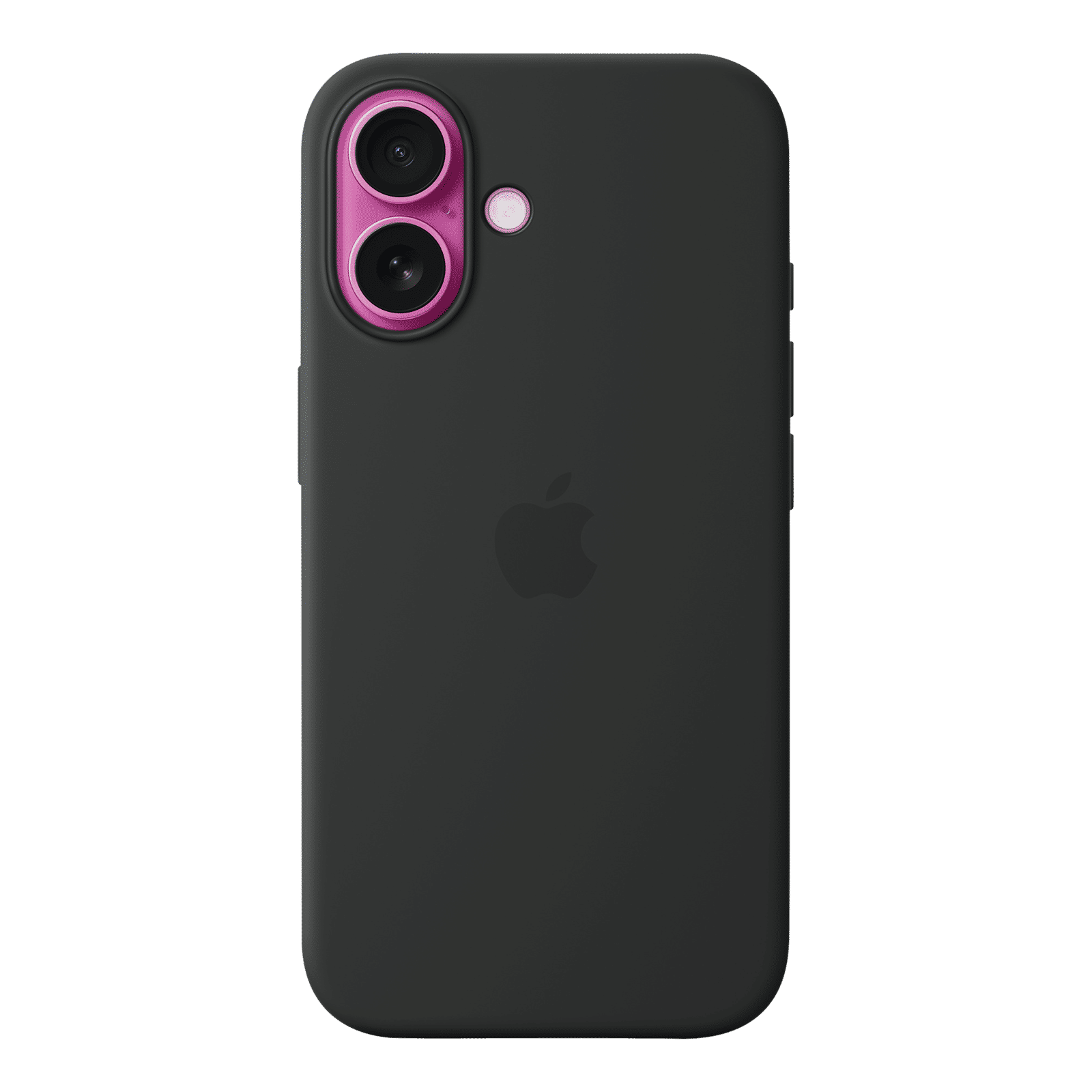 Apple Soft Silicone Back Cover for Apple iPhone 16 (MagSafe Charging Support, Black)_3