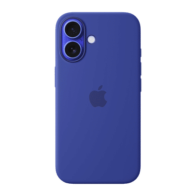 Apple Soft Silicone Back Cover for Apple iPhone 16 (MagSafe Charging Support, Ultramarine)