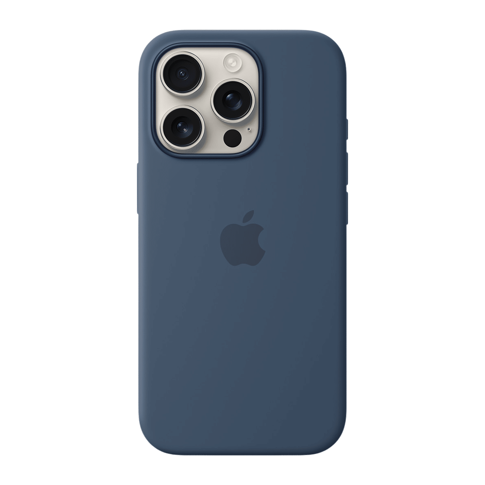 Apple Soft Silicone Back Cover for Apple iPhone 16 Pro (MagSafe Charging Support, Denim)_2