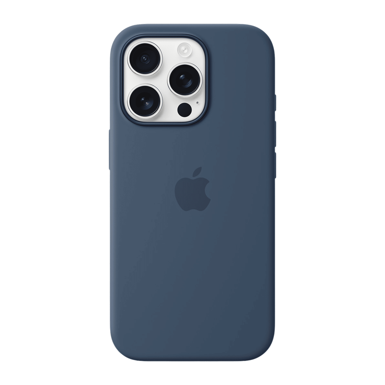 Apple Soft Silicone Back Cover for Apple iPhone 16 Pro (MagSafe Charging Support, Denim)_3