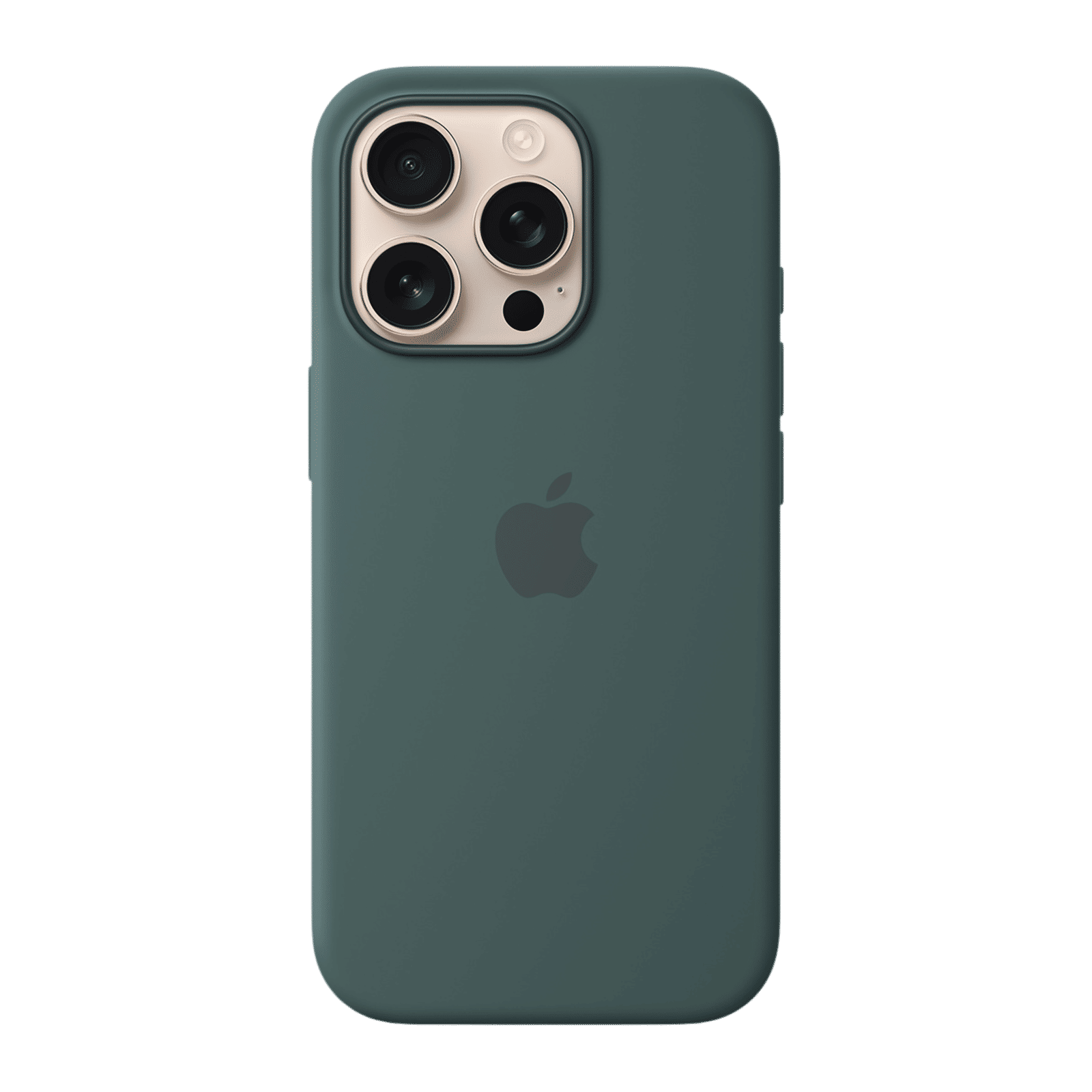 Apple Soft Silicone Back Cover for Apple iPhone 16 Pro (MagSafe Charging Support, Lake Green)_1