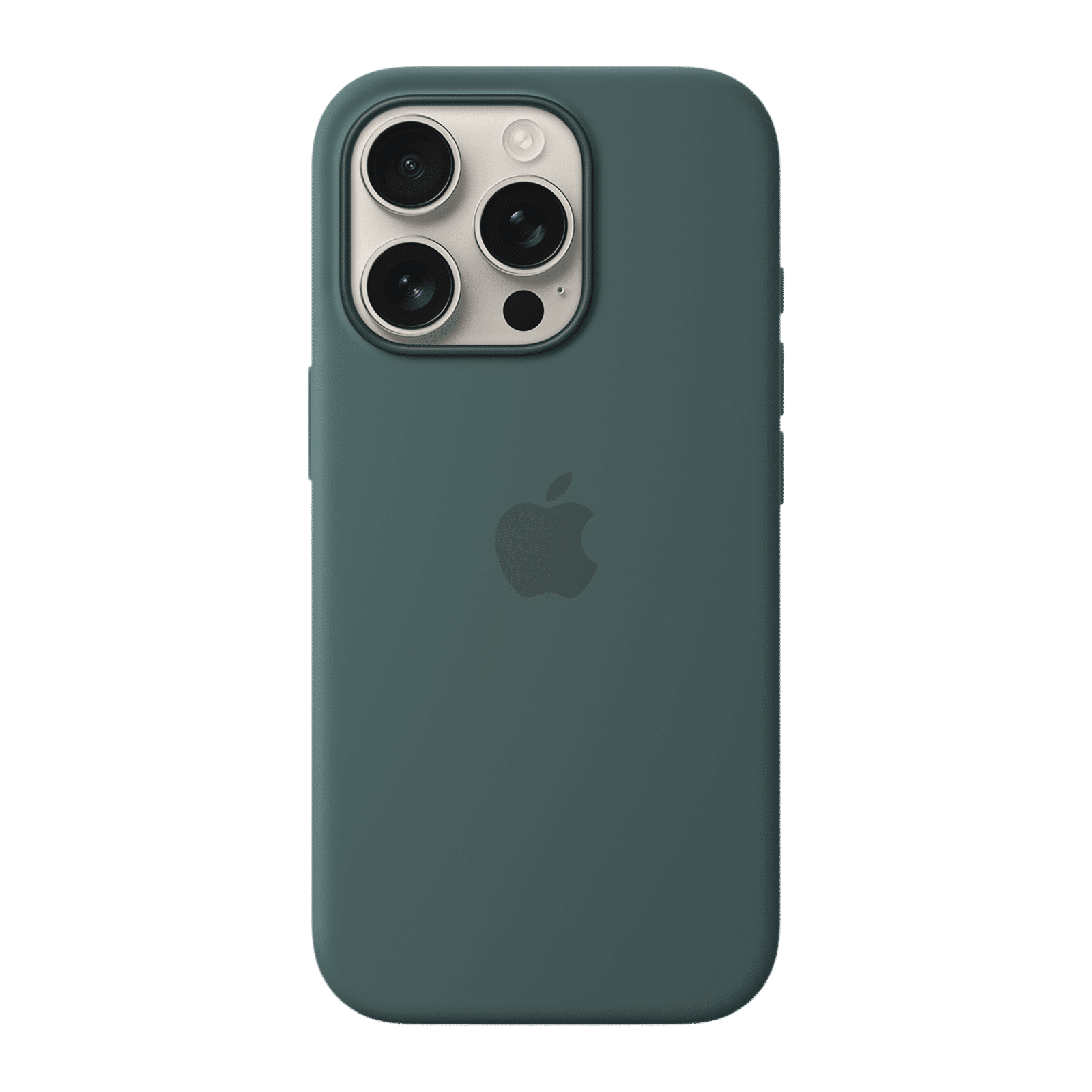 Apple Soft Silicone Back Cover for Apple iPhone 16 Pro (MagSafe Charging Support, Lake Green)_2