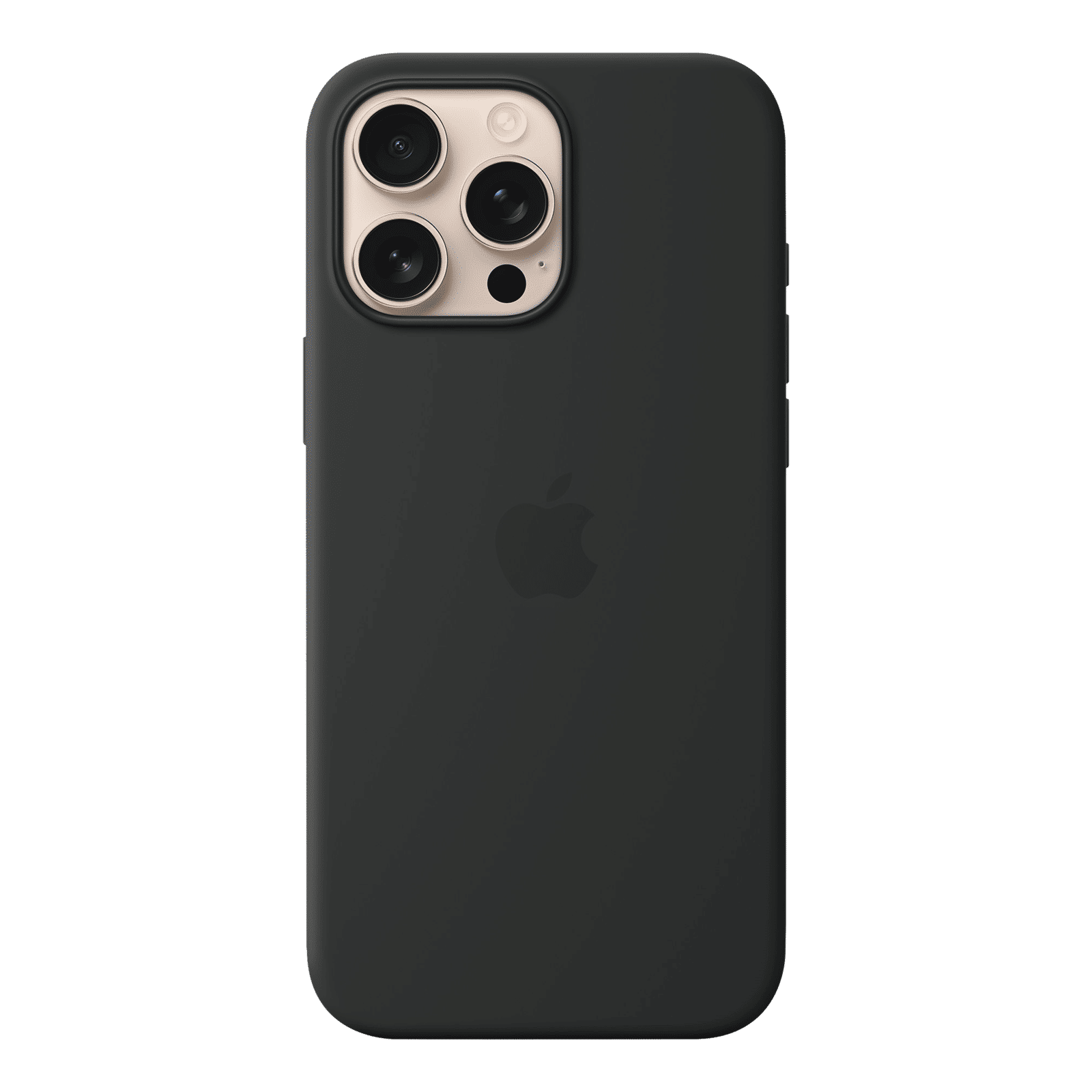 Apple Soft Silicone Back Cover for Apple iPhone 16 Pro Max (MagSafe Charging Support, Black)_1