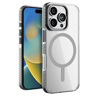 GRIPP Combat Hard TPU & Polycarbonate Back Cover for Apple iPhone 16 Pro Max (MagSafe Compatible, Grey)