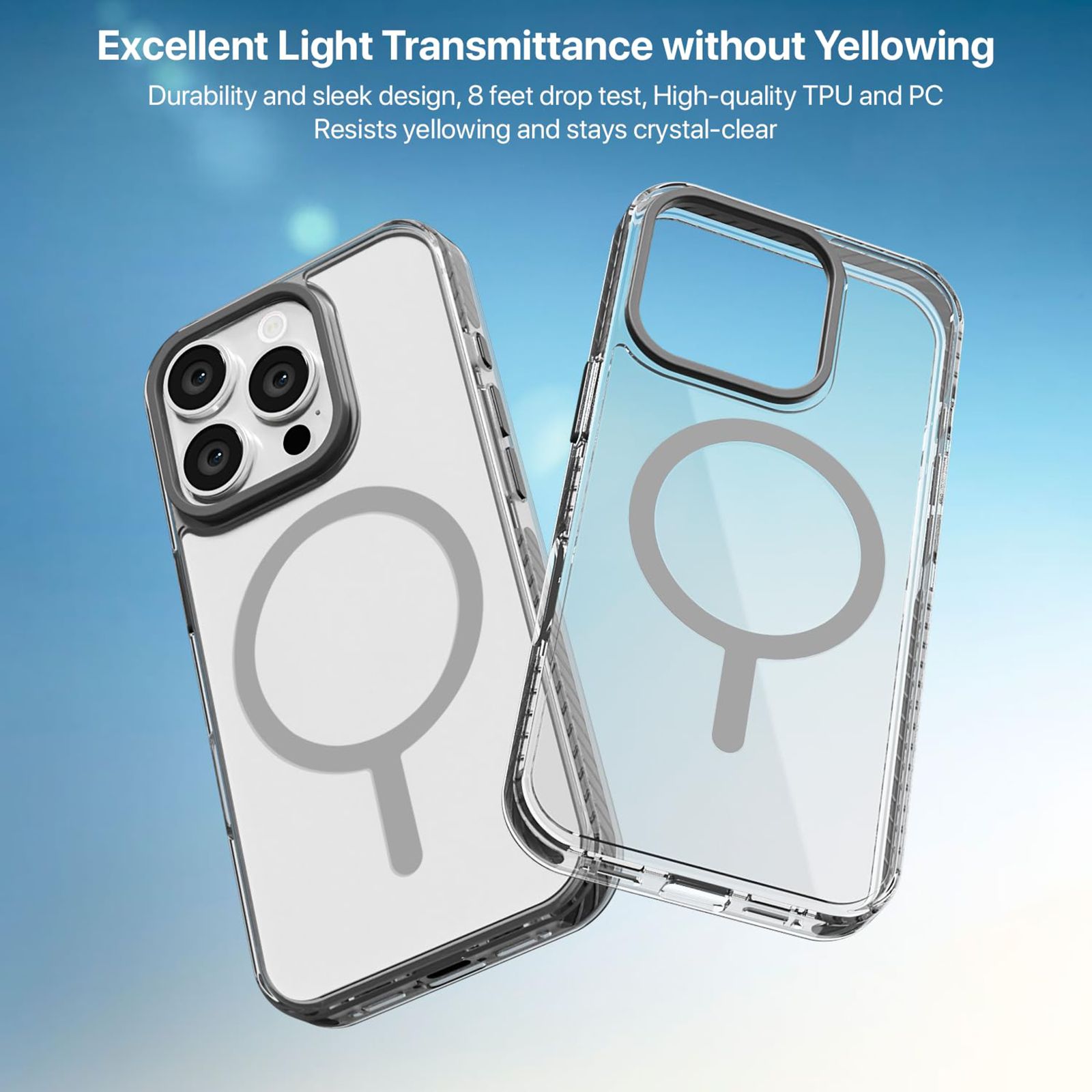 GRIPP Combat Hard TPU & Polycarbonate Back Cover for Apple iPhone 16 Pro Max (MagSafe Compatible, Grey)_11