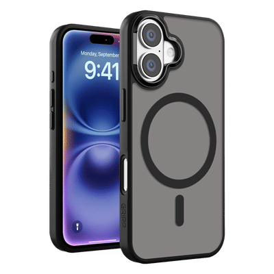 GRIPP Bolt Xtreme Hard & Soft TPU Back Cover for Apple iPhone 16 (MagSafe Compatible, Black)