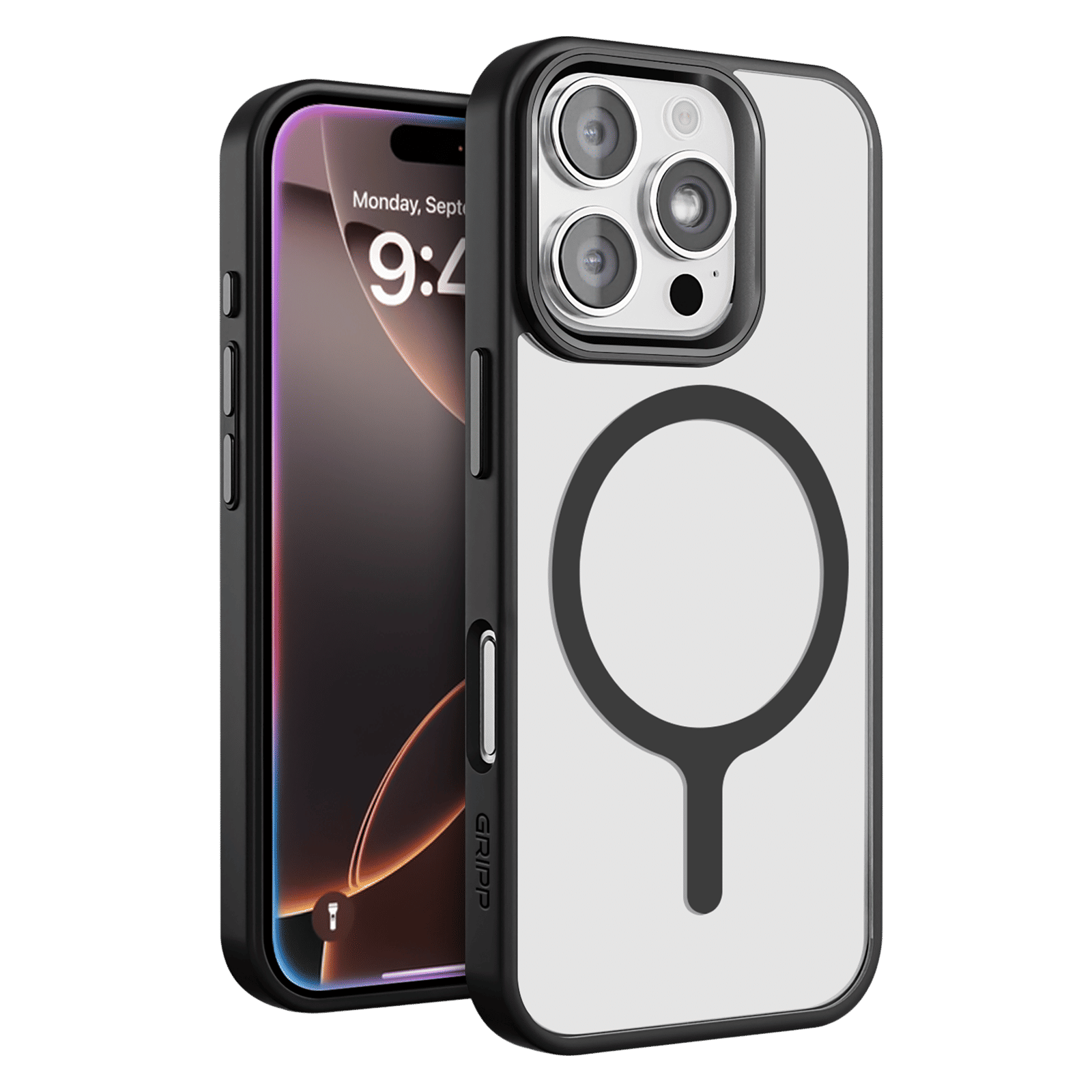 GRIPP Clarion Hard & Soft TPU & Polycarbonate Back Cover for Apple iPhone 16 Pro Max (MagSafe Compatible, Black) GRIPP Clarion Hard & Soft TPU & Polycarbonate Back Cover for Apple iPhone 16 Pro Max (MagSafe Compatible, Black)_8