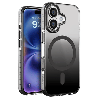 GRIPP Dusk TPU & Polycarbonate Back Cover for Apple iPhone 16 (MagSafe Compatible, Black)