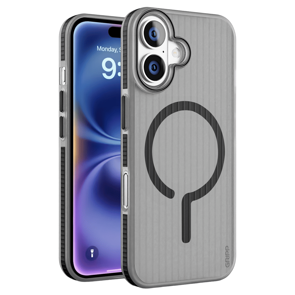 GRIPP Slimfit TPU Back Cover for Apple iPhone 16 Plus (MagSafe Charging Support, Black)_1