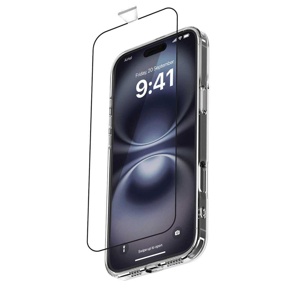 Dr. Vaku Tempered Glass, TPU Back Cover & Camera Lens Protector Combo for Apple iPhone 16 Plus (Supports Wireless Charging, Transparent)_2
