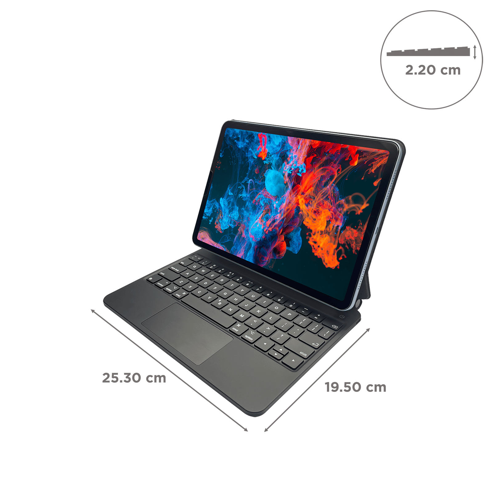 Croma Magic Bluetooth Keyboard Case for iPad Air 10.9 Inch (5th Gen) with 3 Months Battery Life (Backlit Keys, Black)_2