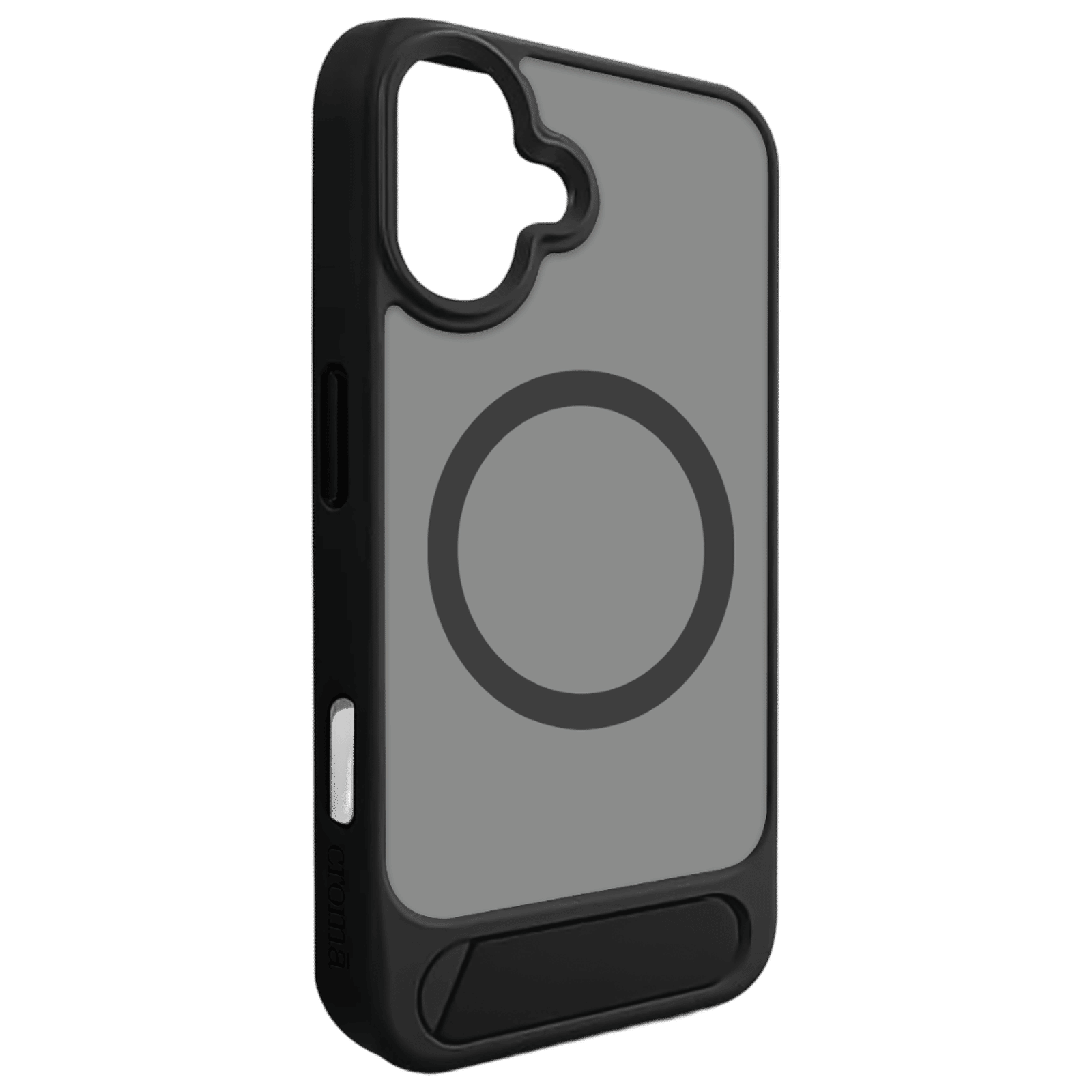 Croma Tempered Glass & TPU Back Cover Combo for Apple iPhone 16 (MagSafe Compatible, Matte Black)_3