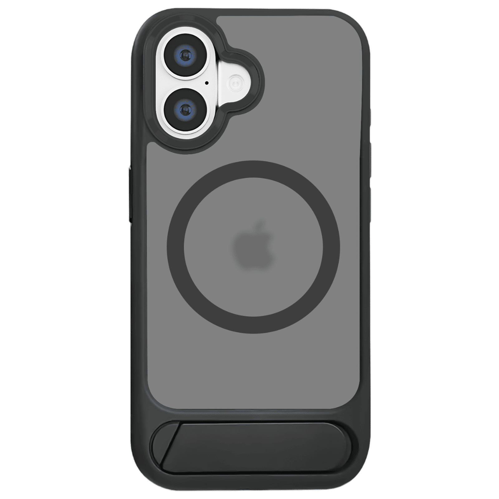 Croma Tempered Glass & TPU Back Cover Combo for Apple iPhone 16 (MagSafe Compatible, Matte Black)_1