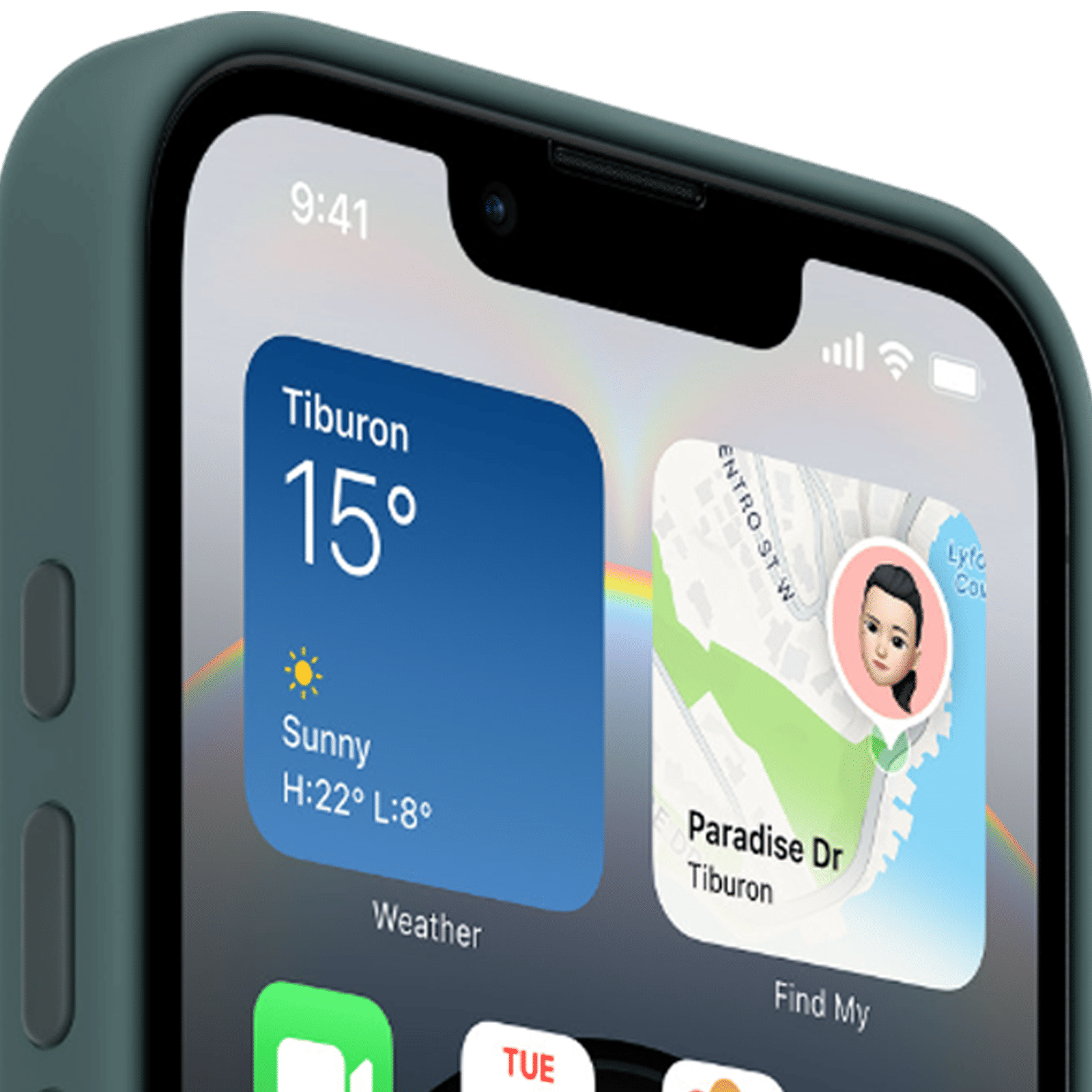 Apple MD3X4ZM/A Soft Silicon Back Cover for iPhone 16e (Soft Microfiber Lining, Lake Green)_4