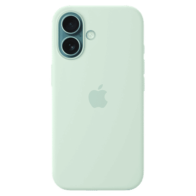 Apple Soft Silicone Back Cover Apple iPhone 16 (MagSafe Charging Support, Aquamarine)