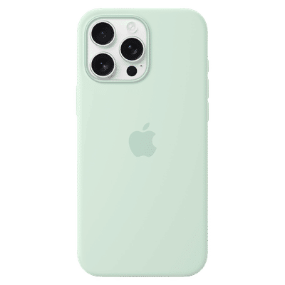 Apple Soft Silicone Back Cover Apple iPhone 16 Pro Max (MagSafe Charging Support, Aquamarine)