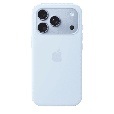 Apple Soft Silicone Back Cover for Apple iPhone 18 Pro (MagSafe Compatible, Crisp Blue)