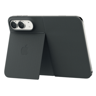 Apple Hard Fabric Back Cover for Apple iPhone Duo (With Kickstand, Navy Blue)