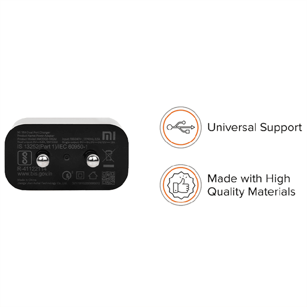 Mi 18W Type A 2-Port Fast Charger (Adapter Only, 380V Surge Protection, Black) Mi 18W Type A 2-Port Fast Charger (Adapter Only, 380V Surge Protection, Black)_4