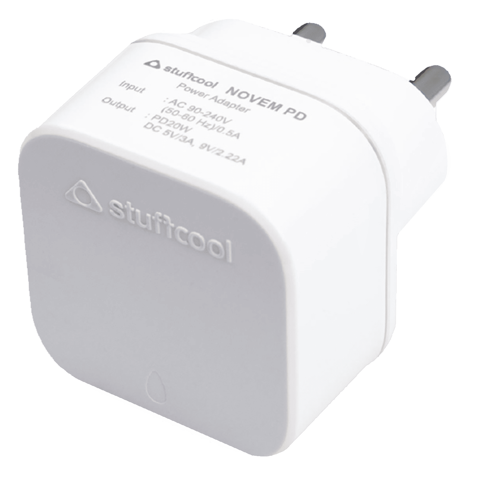 Stuffcool Novem 20W Type C Fast Charger (Adapter Only, BIS Approved, White) Stuffcool Novem 20W Type C Fast Charger (Adapter Only, BIS Approved, White)_1