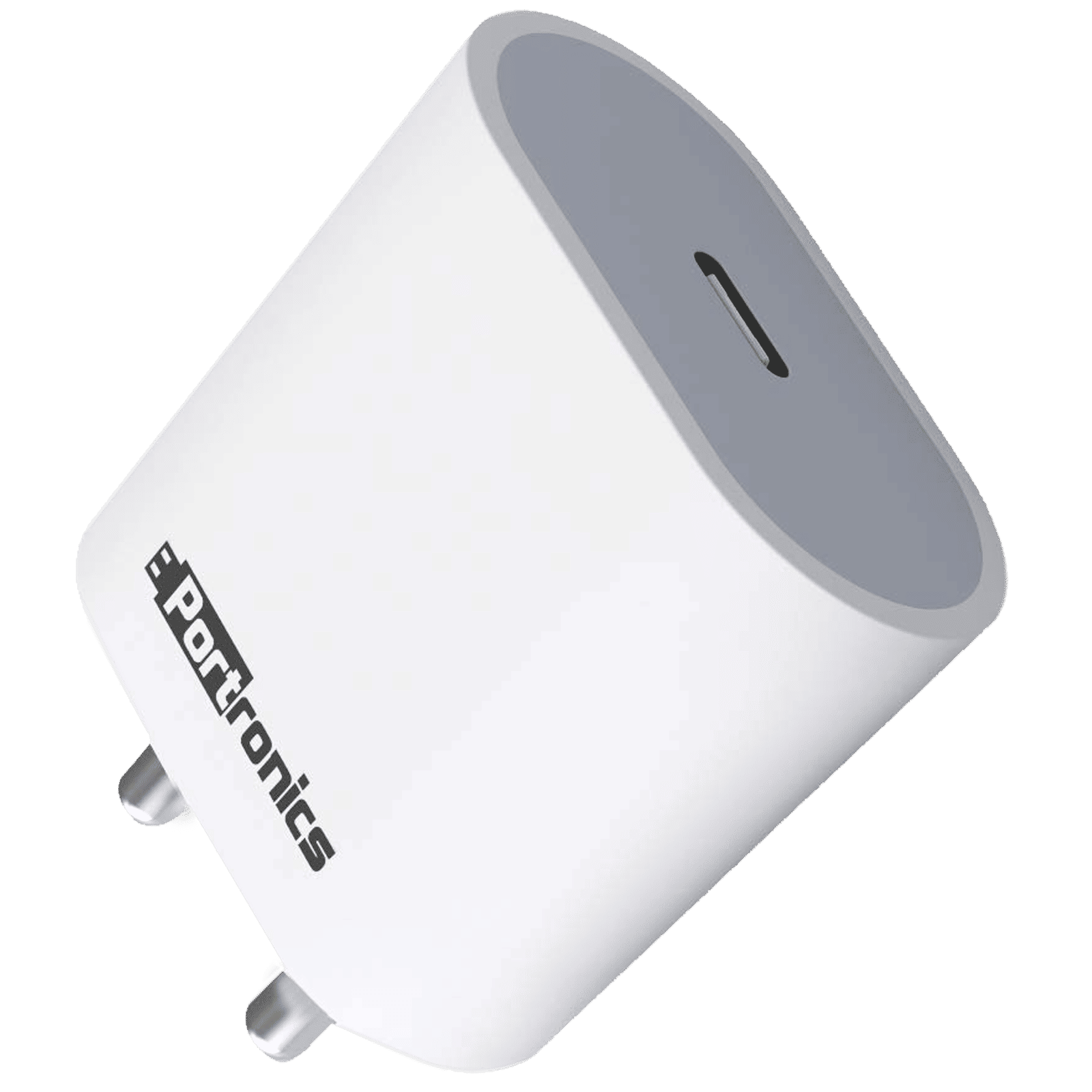 Portronics Adapto 20 20W Type C Fast Charger (Adapter Only, Short-Circuit Protection, White)_3
