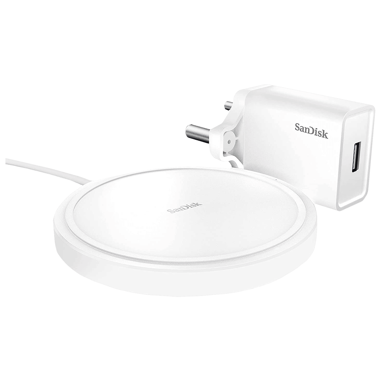 SanDisk Ixpand 15W Wireless Charger for iOS, Android, Earbuds (Qi Certified, Temprature Control Technology, White)_1
