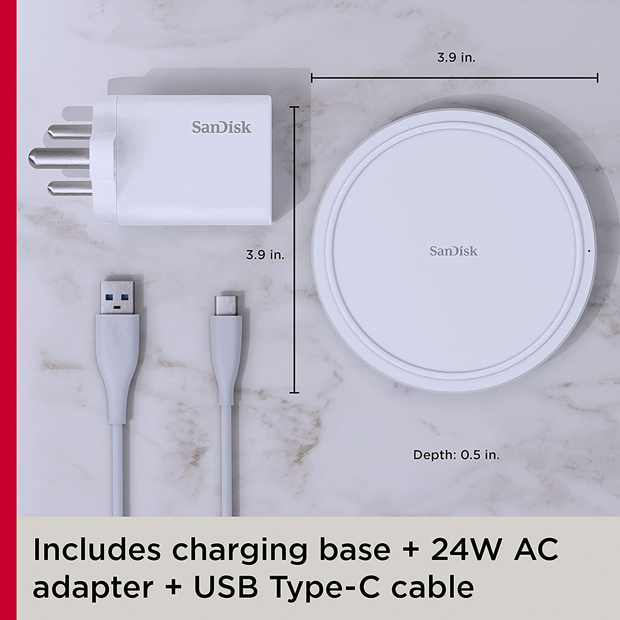 SanDisk Ixpand 15W Wireless Charger for iOS, Android, Earbuds (Qi Certified, Temprature Control Technology, White)_7
