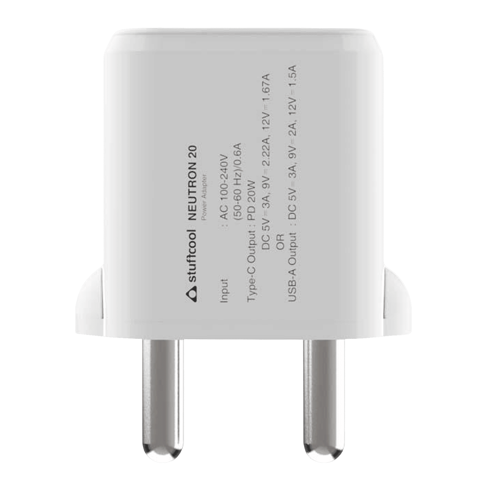 Stuffcool Neutron 20W Type A & Type C 2-Port Fast Charger (Adapter Only, 7 Layers of Protection, White) Stuffcool Neutron 20W Type A & Type C 2-Port Fast Charger (Adapter Only, 7 Layers of Protection, White)_8