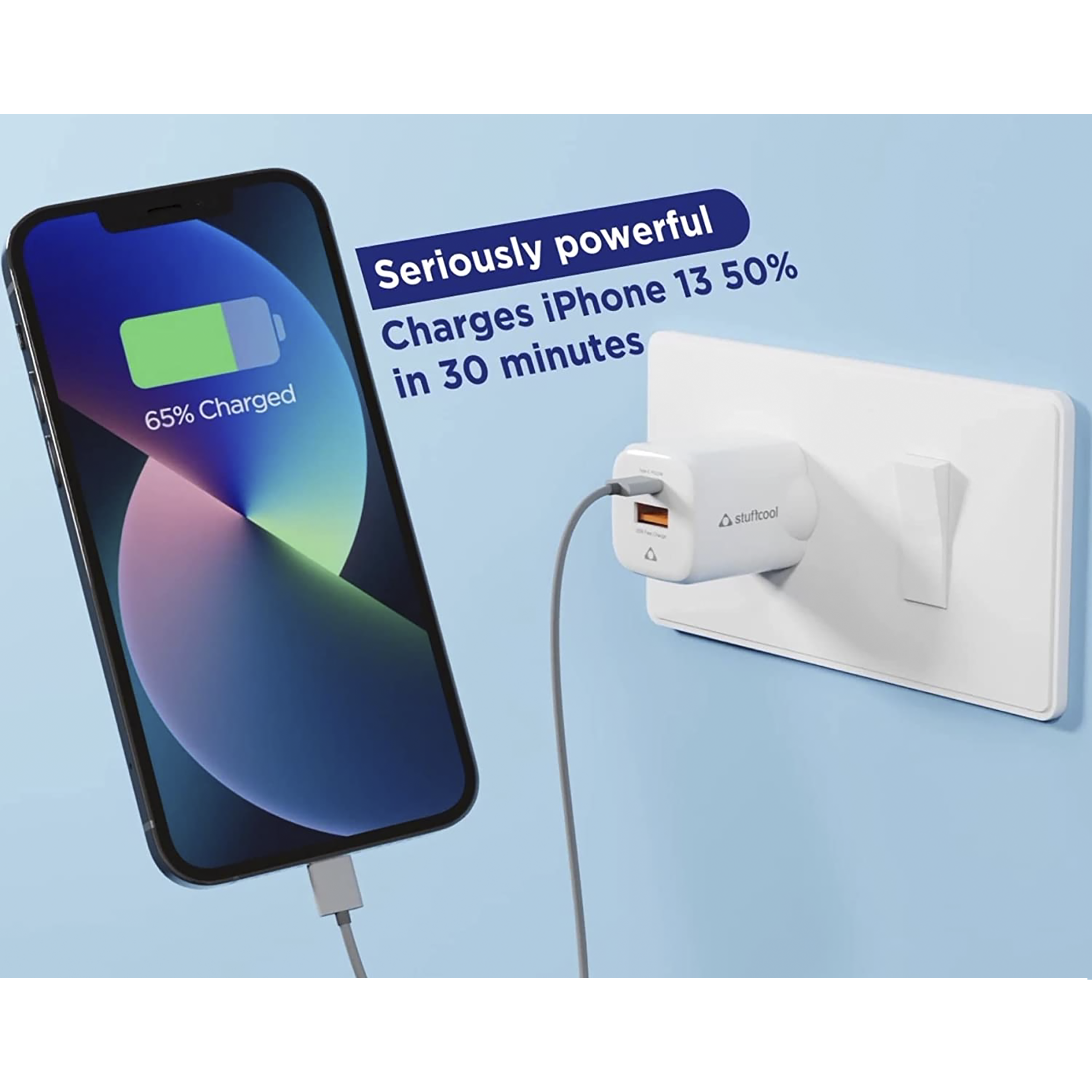 Stuffcool Neutron 20W Type A & Type C 2-Port Fast Charger (Adapter Only, 7 Layers of Protection, White) Stuffcool Neutron 20W Type A & Type C 2-Port Fast Charger (Adapter Only, 7 Layers of Protection, White)_5
