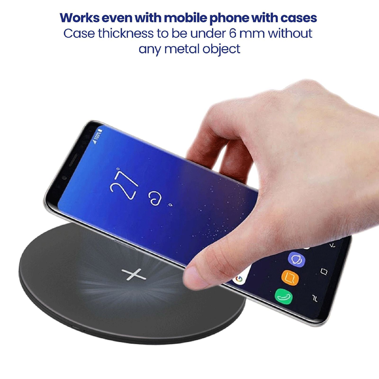 Stuffcool 15W Wireless Charger for iOS, Android (Qi Certified, Protect Against Short Circuit, Black)_3