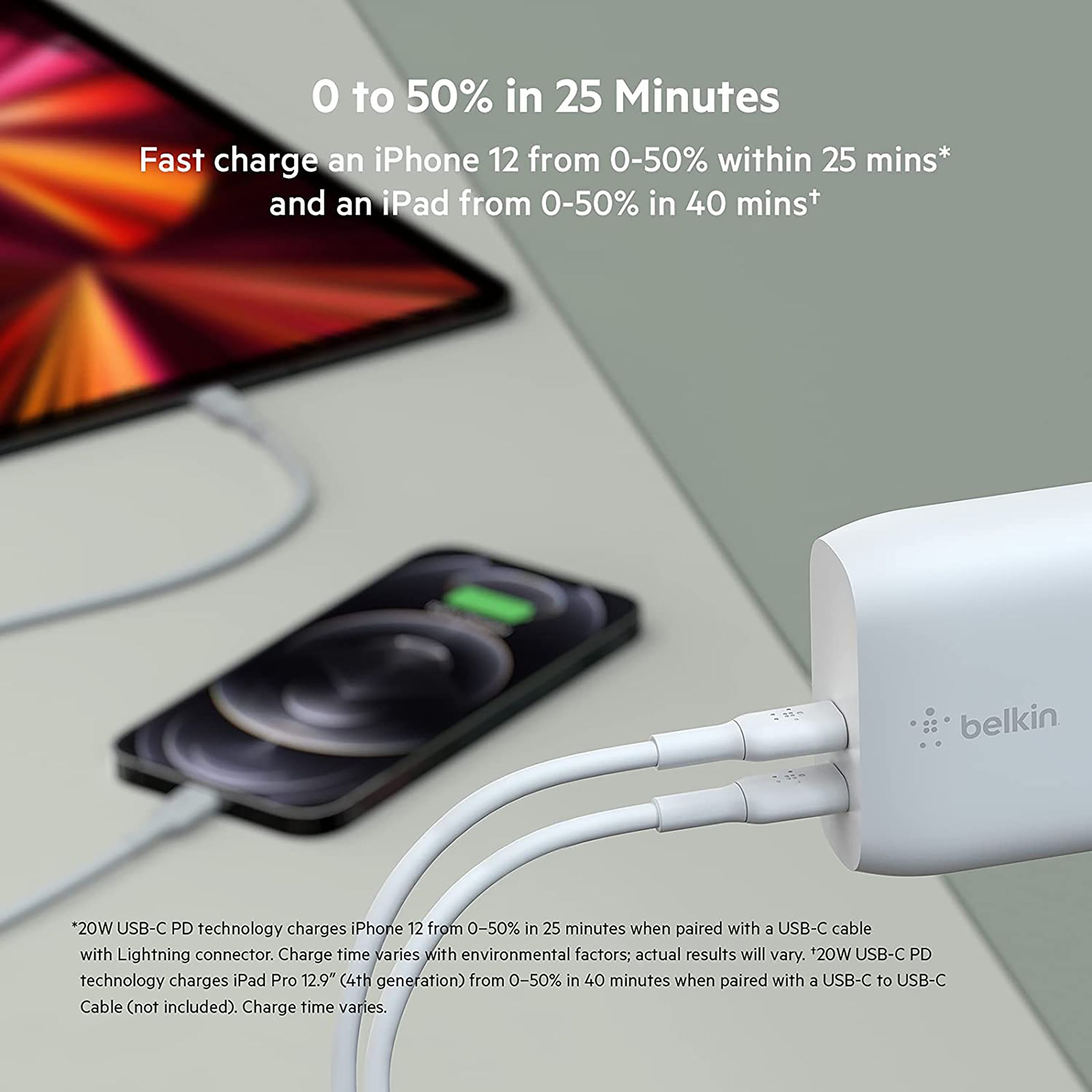 belkin BoostCharge 40W Type C 2-Port Fast Charger (Adapter Only, PD 3.0 Certified, White) belkin BoostCharge 40W Type C 2-Port Fast Charger (Adapter Only, PD 3.0 Certified, White)_4