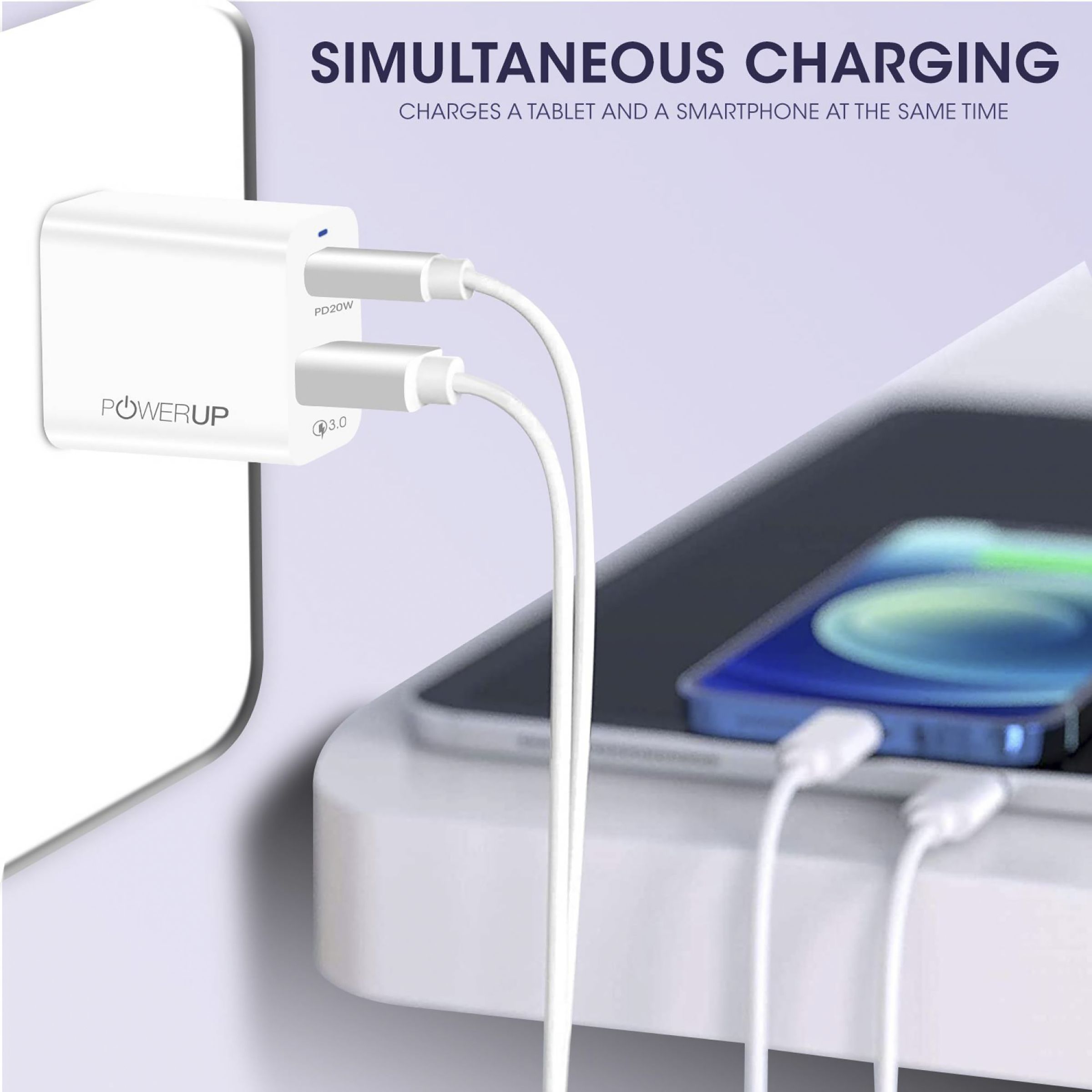 POWERUP 20W Type A & Type C 2-Port Fast Charger (Adapter Only, Multiple Safety Protection, White) POWERUP 20W Type A & Type C 2-Port Fast Charger (Adapter Only, Multiple Safety Protection, White)_8
