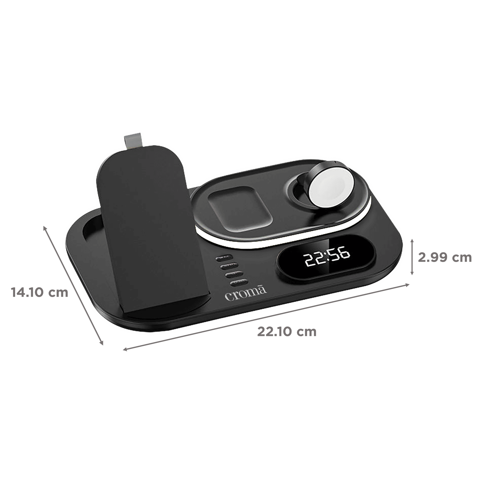 Croma 15W 4-in-1 Wireless Charger for iPhone 14, 14 Pro, 15, 15 Pro iWatch 4, 5, 6, 7, 8 & AirPods 2, Pro, 3 (Multi-Layer Protection, Black) Croma 15W 4-in-1 Wireless Charger for iPhone 14, 14 Pro, 15, 15 Pro iWatch 4, 5, 6, 7, 8 & AirPods 2, Pro, 3 (Multi-Layer Protection, Black)_4