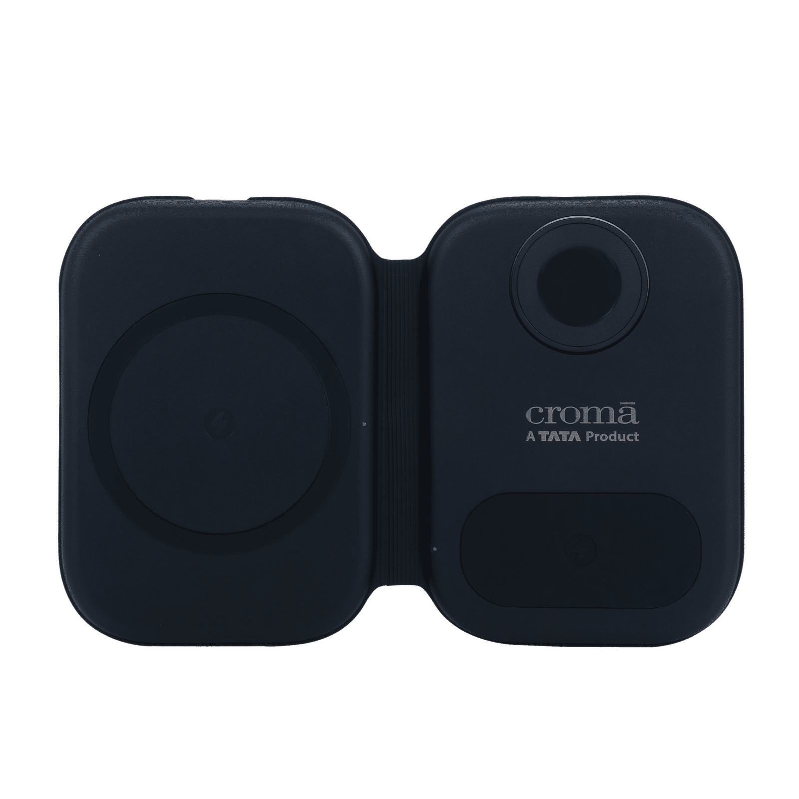 Croma 15W 3-in-1 Wireless Charger for iPhone 14, 14 Pro, 15, 15 Pro, iWatch 4, 5, 6, 7, 8 & AirPods 2, 3, Pro (Qi Compatible, Apple Compatible, Black)_6