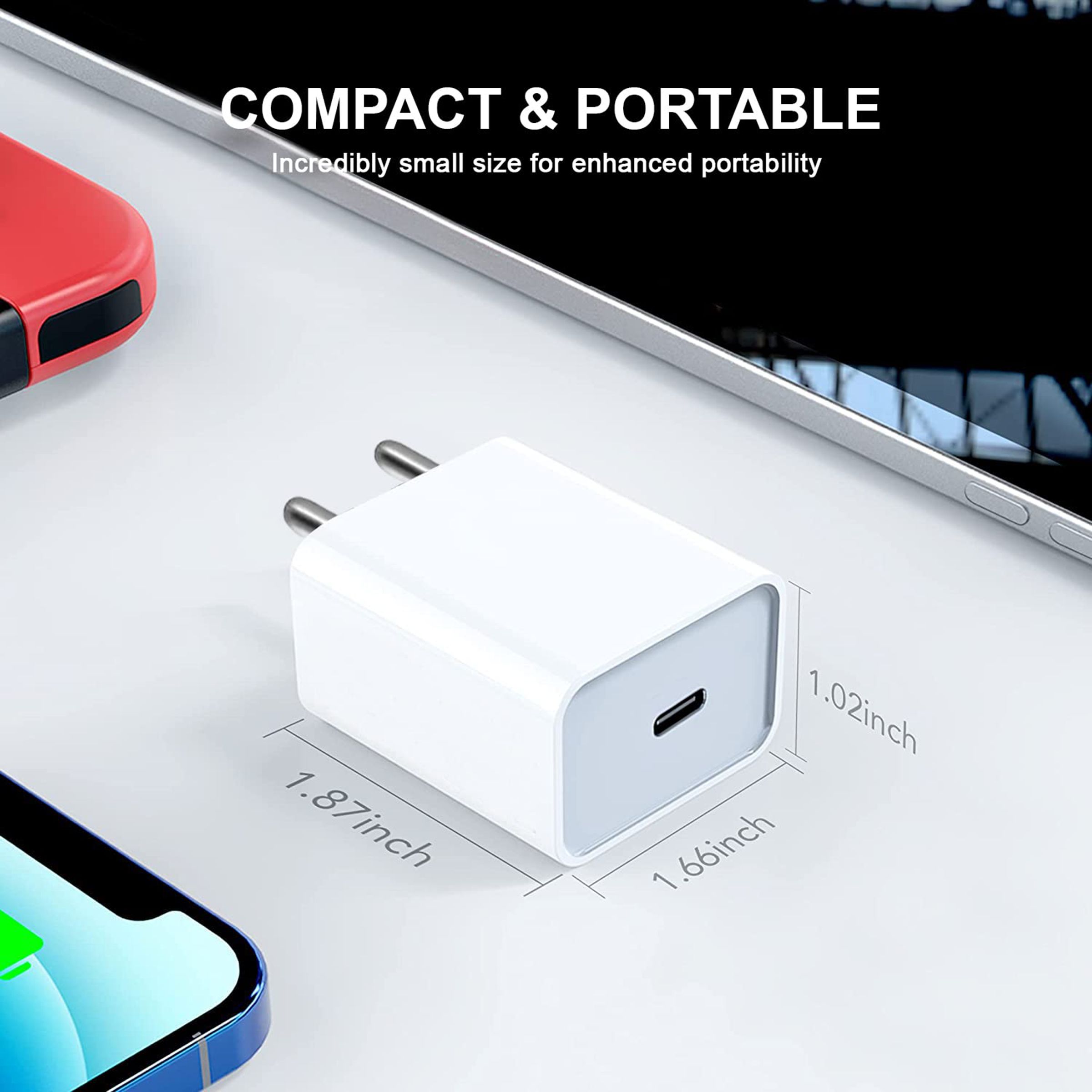 Unigen 20W Type C Fast Charger (Adapter Only, Safe & Intelligent Protection, White) Unigen 20W Type C Fast Charger (Adapter Only, Safe & Intelligent Protection, White)_4